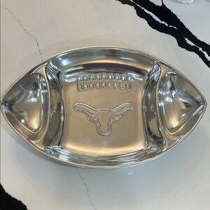 NWT Wilton Armetale Texas Longhorn Chip and Dip Bowl